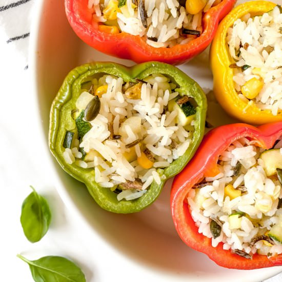 Wild rice stuffed peppers - Recipe photo by Low Histamine Kitchen