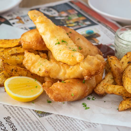 CRISPY BEER BATTERED FISH - Recipe photo by ATastyKitchen