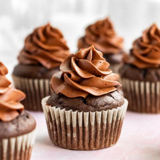 Triple Chocolate Cupcakes - Recipe photo by themarblekitchen