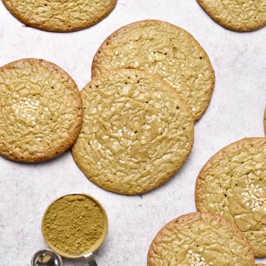 Hojicha Brownie Cookies - Recipe photo by Jaja Bakes