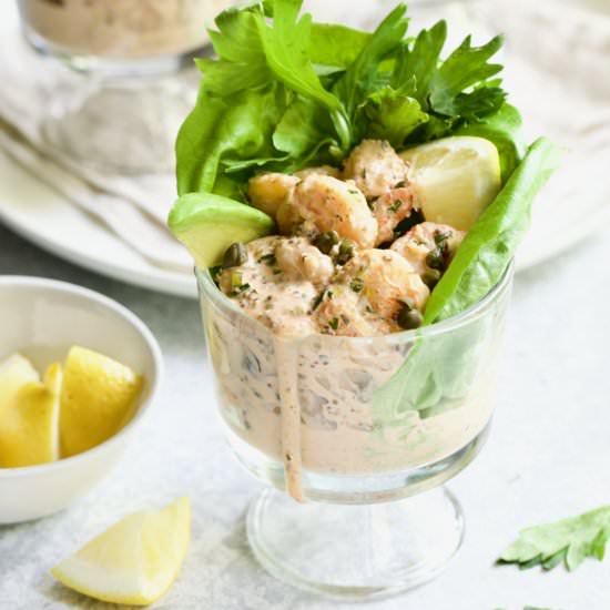 Sriracha Shrimp Remoulade Cocktail - Recipe photo by fromachefskitchen