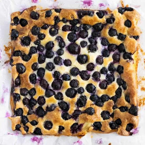 Lemon Blueberry Chess Squares - Recipe photo by Thedessertivore