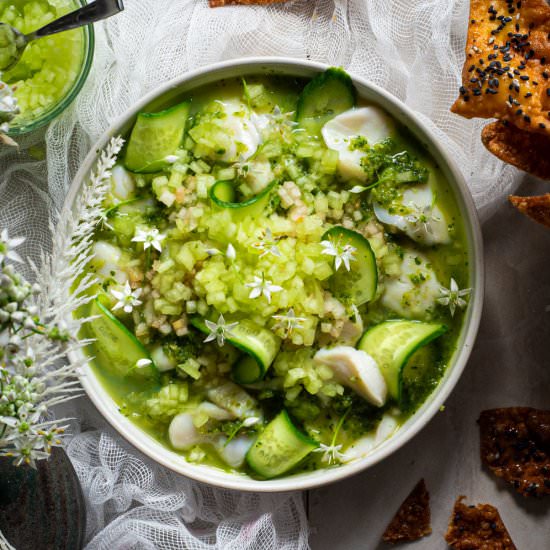 Ginger Scallop Aguachile - Recipe photo by rhubarbandcod