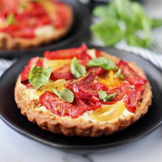 Tomato and Goat Cheese Tarts - Recipe photo by karenskitchenstories