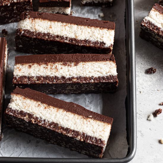 Chocolate Coconut Slice - Recipe photo by sweeterwithdates