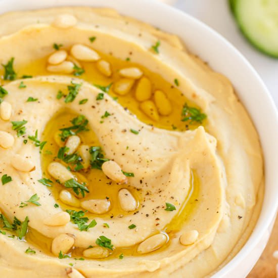 Roasted Garlic Hummus - Recipe photo by KyleeCooks