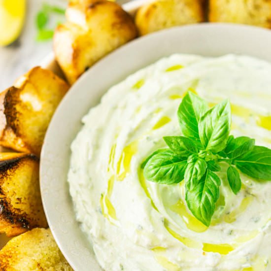 Whipped Ricotta Dip With Lemon - Recipe photo by Burrata and Bubbles