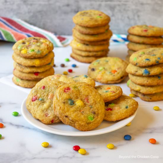 Mini M&M Cookies - Recipe photo by BeyondtheCoop