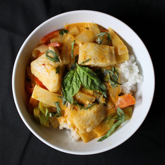 Thai Panang Fish Curry - Recipe photo by The Buslife Kitchen