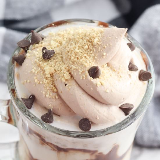 S'Mores Whipped Hot Cocoa - Recipe photo by ToSimplyInspire