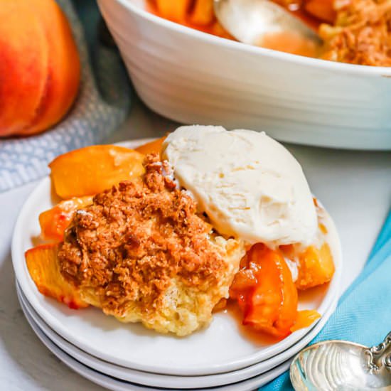 Peach Cobbler - Recipe photo by Family Food on the Table