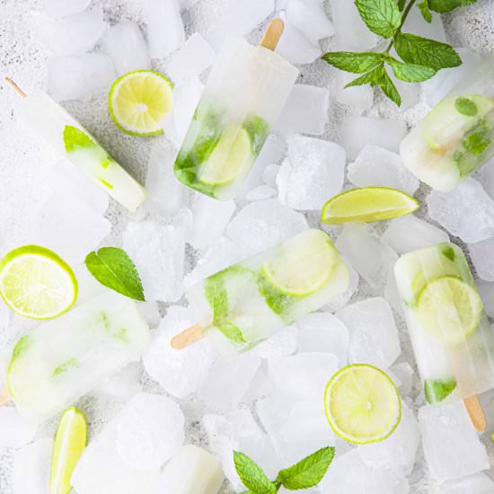 Virgin mojito ice lollies - Recipe photo by Secretos Del Sur