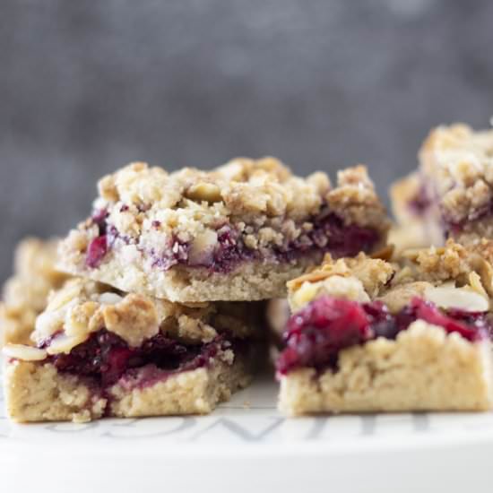 Vegan Apple and Blackberry Oat Bars - Recipe photo by We Made This Vegan