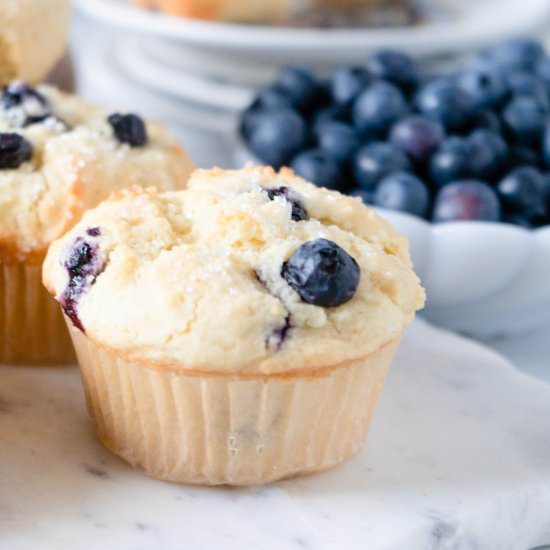 Gluten-Free Lemon Blueberry Muffins - Recipe photo by TheDeliciousSpoon