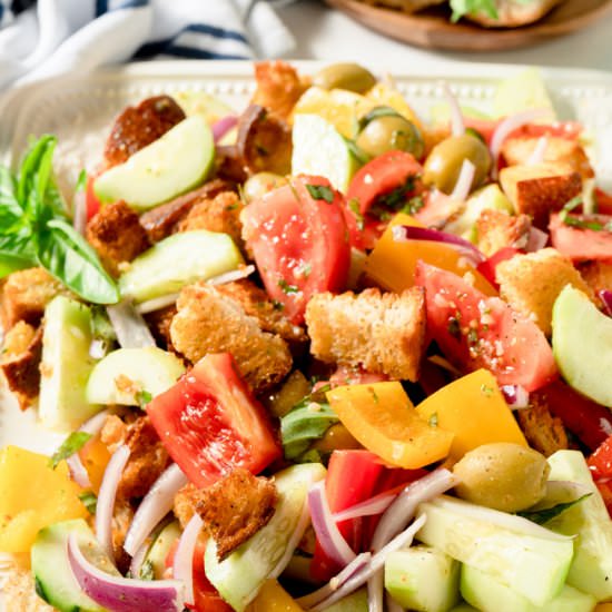 Panzanella Salad - Recipe photo by TheDeliciousSpoon