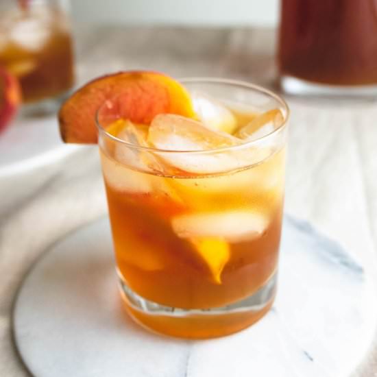 Peach Sweet Tea and Bourbon - Recipe photo by Carving A Journey