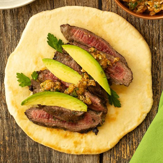 Chimichurri Marinated Skirt Steak - Recipe photo by tenpoundcakecompany