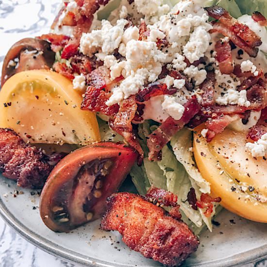 Classic Wedge Salad - Recipe photo by Keto Katie
