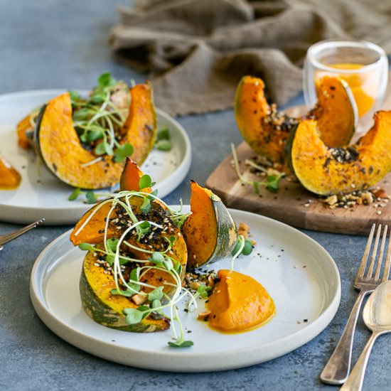 roasted pumpkin with miso - Recipe photo by between2kitchens