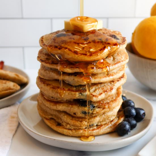 Blueberry Lemon Blender Pancakes - Recipe photo by StaceyLives