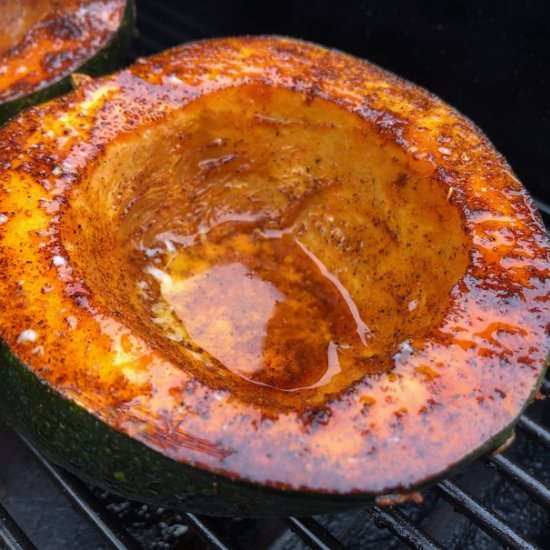 Smoked Acorn Squash - Recipe photo by DavidSomerville