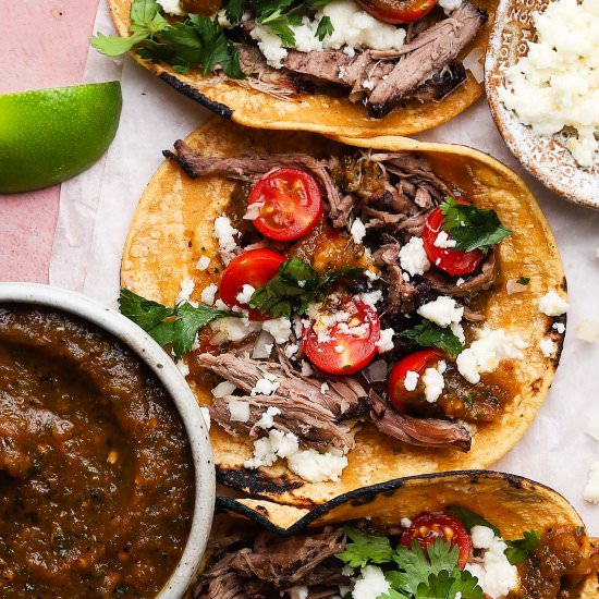 Lamb Tacos with Tomato Salsa - Recipe photo by lindseyeatsla