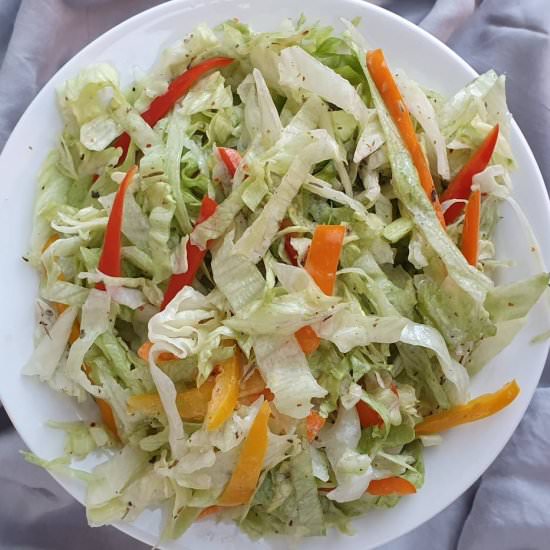 Shredded lettuce salad - Recipe photo by Mildlyindian