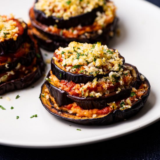 Eggplant Lasagna Stacks - Recipe photo by thenewbaguette