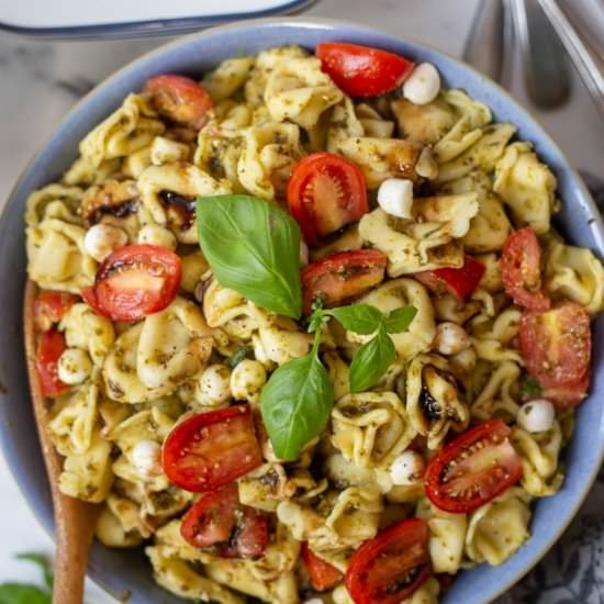 Caprese Pesto Pasta Salad - Recipe photo by shesnotcookin