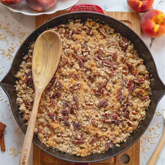 Best Peach Crisp Recipe - Recipe photo by shesnotcookin