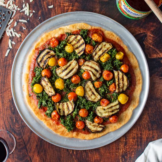 KETO PIZZA CRUST with Eggplant - Recipe photo by Kooky Pizza