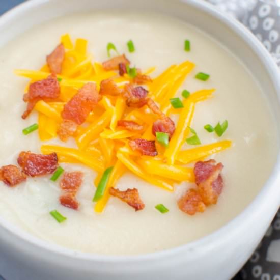Loaded Cauliflower Soup - Recipe photo by fakeginger