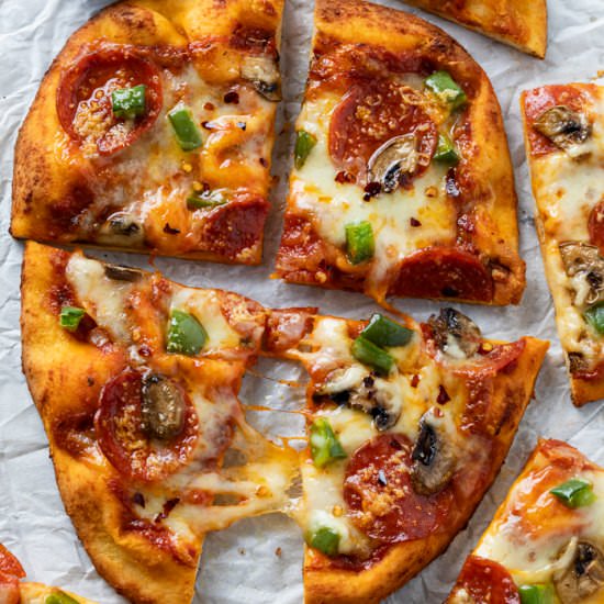 Naan Pizza - Recipe photo by TheCozyCook