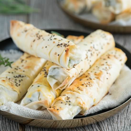 Turkish Borek with Spinach & Cheese - Recipe photo by baking4happiness
