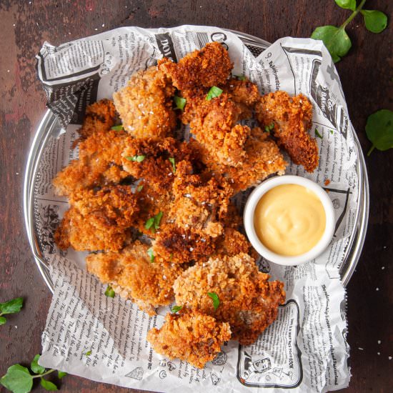 Crispy Fried Oyster Mushrooms - Recipe photo by marleysmenu