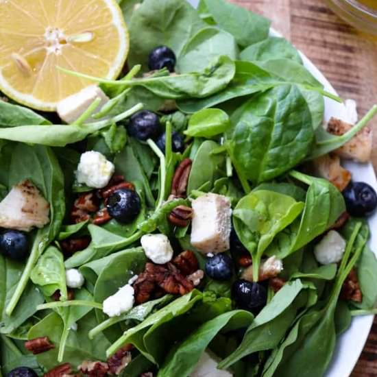 Spinach Blueberry Salad - Recipe photo by seasonandthyme