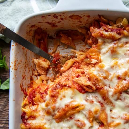 Meatless Baked Ziti - Recipe photo by MamaGourmand