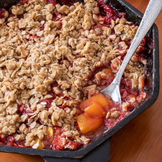 Strawberry-Nectarine Crisp - Recipe photo by For the Love of Cooking
