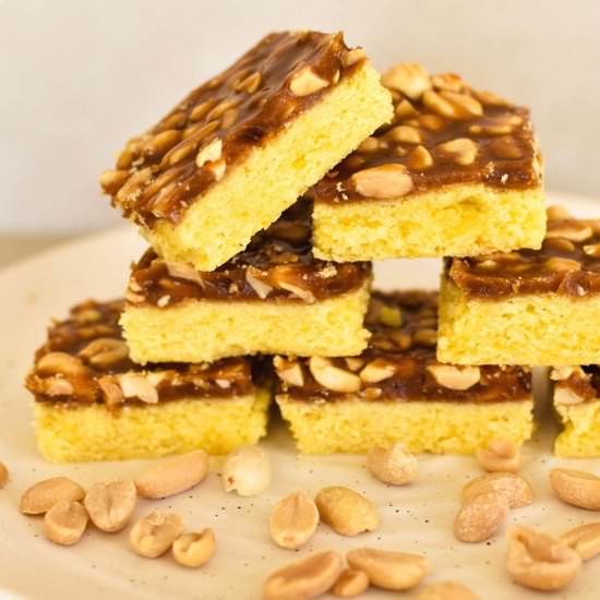 Peanut Caramel Slice - Recipe photo by cookingwithnanaling