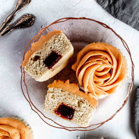 guava cupcakes + guava frosting - Recipe photo by whisked away kitchen