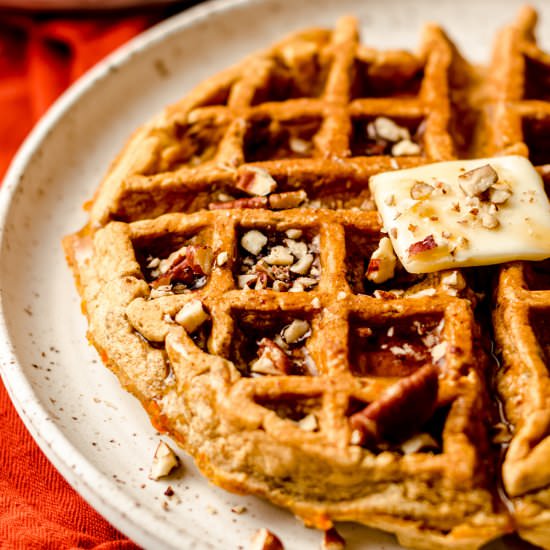 carrot cake waffles - Recipe photo by freshaprilflours