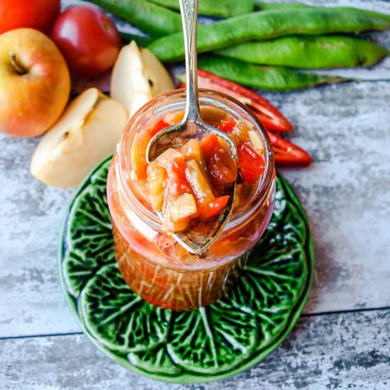 Runner Bean Chutney - Recipe photo by Farmersgirlkitchen