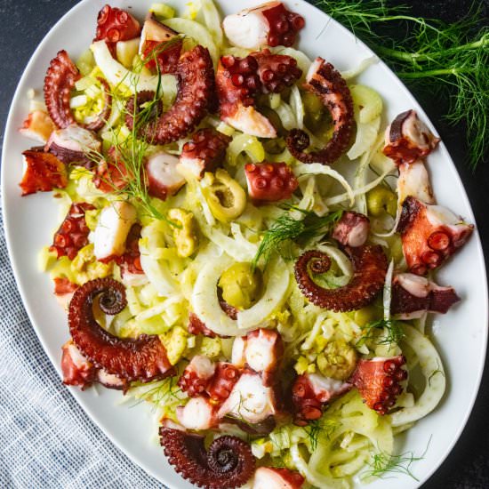 Octopus, Olive & Fennel Salad - Recipe photo by JawnsICooked