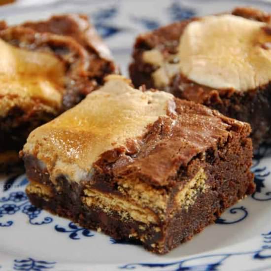 S'mores Brownies - Recipe photo by AB Crafty