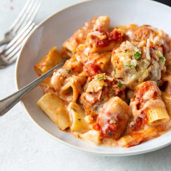 Meatball Mac and Cheese - Recipe photo by pumpkinnspice