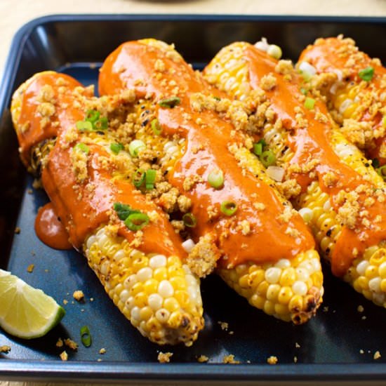 K-Elote (Spicy Korean Elote) - Recipe photo by BitterSweet