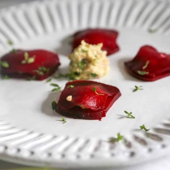 Beet Ravioli - Recipe photo by Eatingworksnj