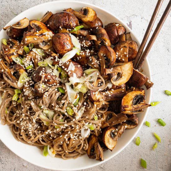 Mushroom Garlic Butter Soba - Recipe photo by ThePypersKitchen