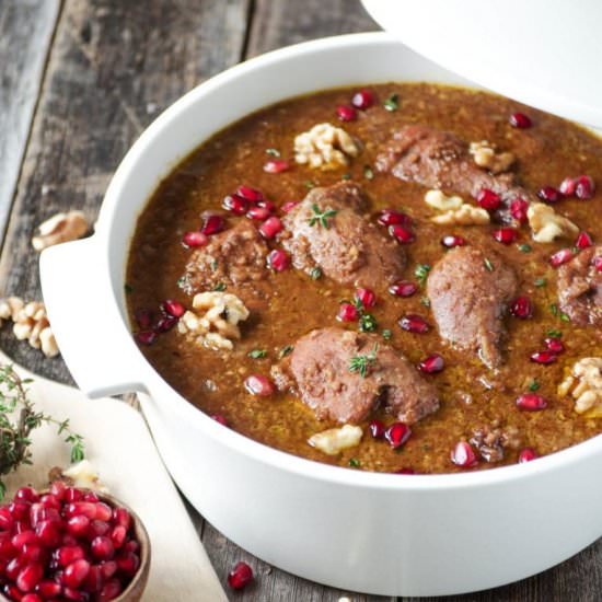 Fesenjān - Recipe photo by theforkedspoon