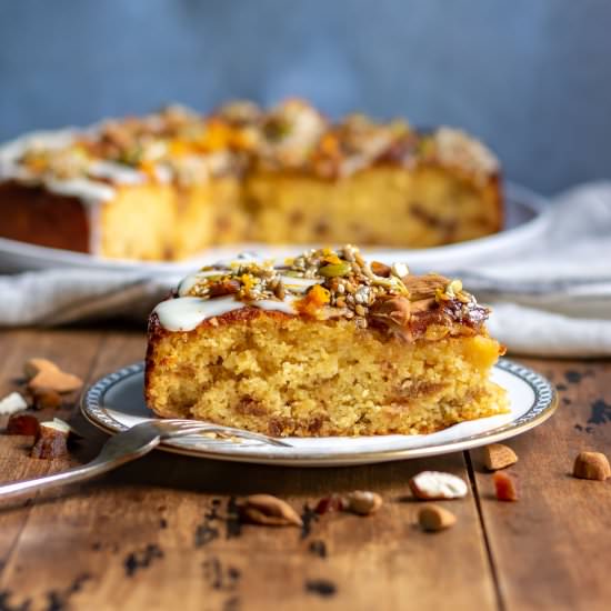 Dried Apricot and Almond Cake - Recipe photo by veggie desserts